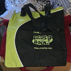 Black and Green Tote Bag